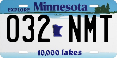 MN license plate 032NMT