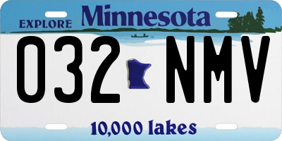 MN license plate 032NMV
