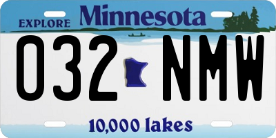 MN license plate 032NMW