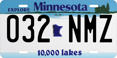 MN license plate 032NMZ
