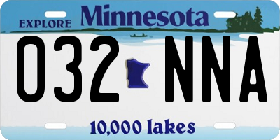 MN license plate 032NNA