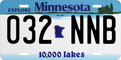 MN license plate 032NNB