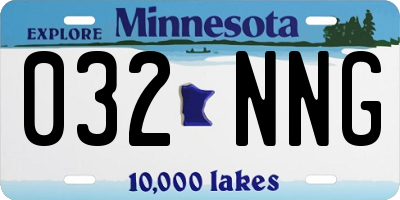 MN license plate 032NNG