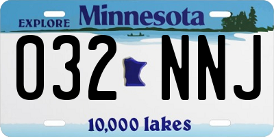MN license plate 032NNJ