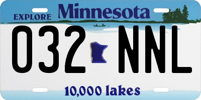 MN license plate 032NNL