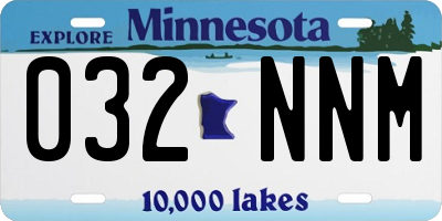 MN license plate 032NNM
