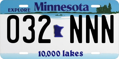MN license plate 032NNN