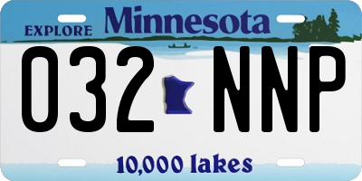 MN license plate 032NNP