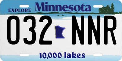 MN license plate 032NNR