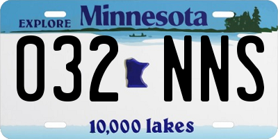 MN license plate 032NNS