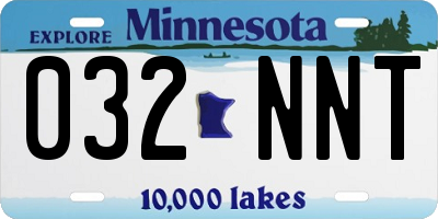 MN license plate 032NNT