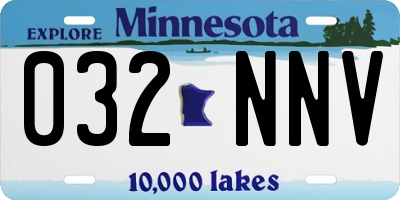 MN license plate 032NNV