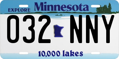 MN license plate 032NNY