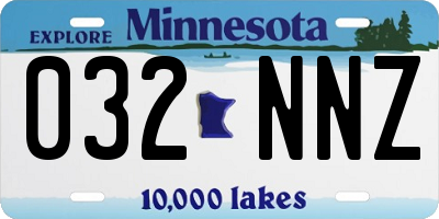 MN license plate 032NNZ
