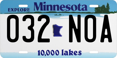 MN license plate 032NOA