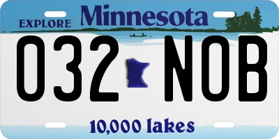 MN license plate 032NOB