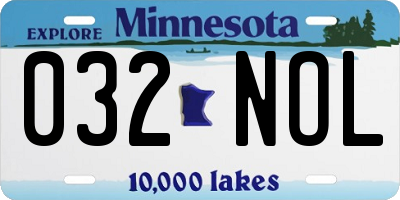 MN license plate 032NOL