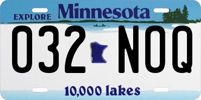 MN license plate 032NOQ