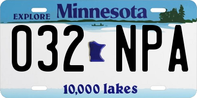 MN license plate 032NPA