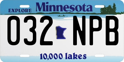 MN license plate 032NPB