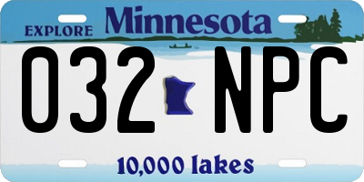 MN license plate 032NPC