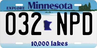MN license plate 032NPD