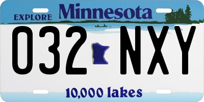 MN license plate 032NXY