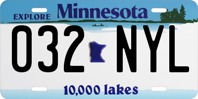 MN license plate 032NYL