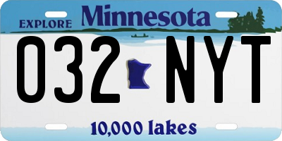 MN license plate 032NYT