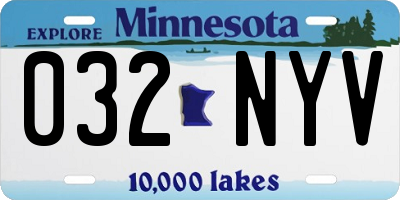 MN license plate 032NYV