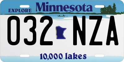 MN license plate 032NZA