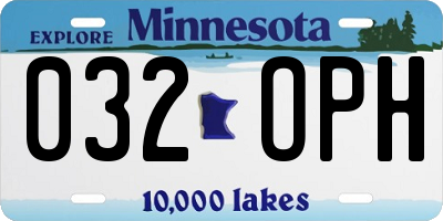 MN license plate 032OPH