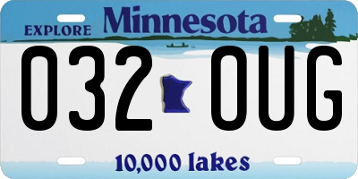 MN license plate 032OUG