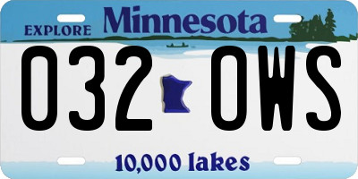 MN license plate 032OWS