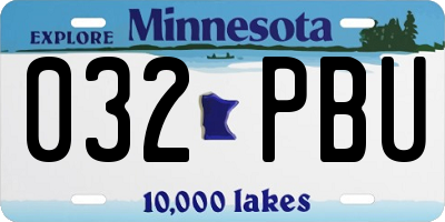 MN license plate 032PBU