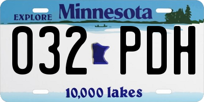 MN license plate 032PDH