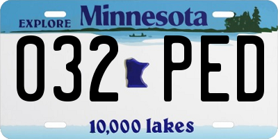 MN license plate 032PED