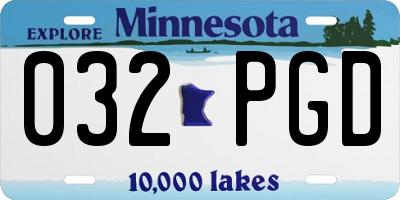 MN license plate 032PGD