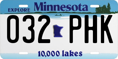 MN license plate 032PHK