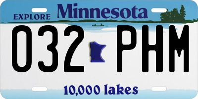 MN license plate 032PHM