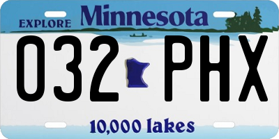 MN license plate 032PHX