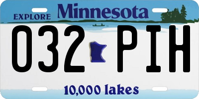 MN license plate 032PIH
