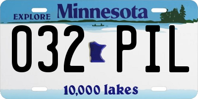 MN license plate 032PIL