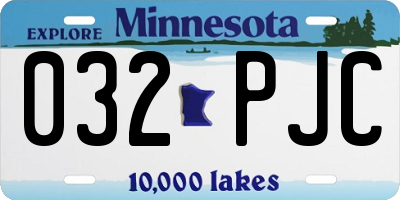 MN license plate 032PJC