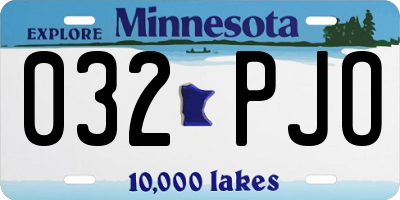 MN license plate 032PJO