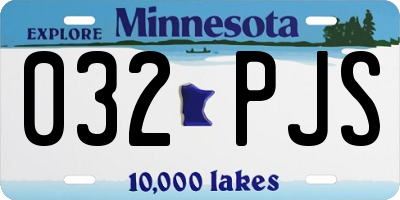 MN license plate 032PJS