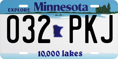 MN license plate 032PKJ