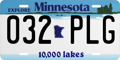 MN license plate 032PLG