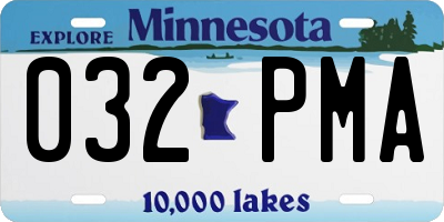 MN license plate 032PMA