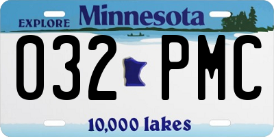 MN license plate 032PMC